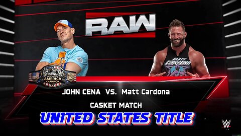 WWE 2k25 CasketMatch John Cena vs Matt Cardona UnitedStatesTitle