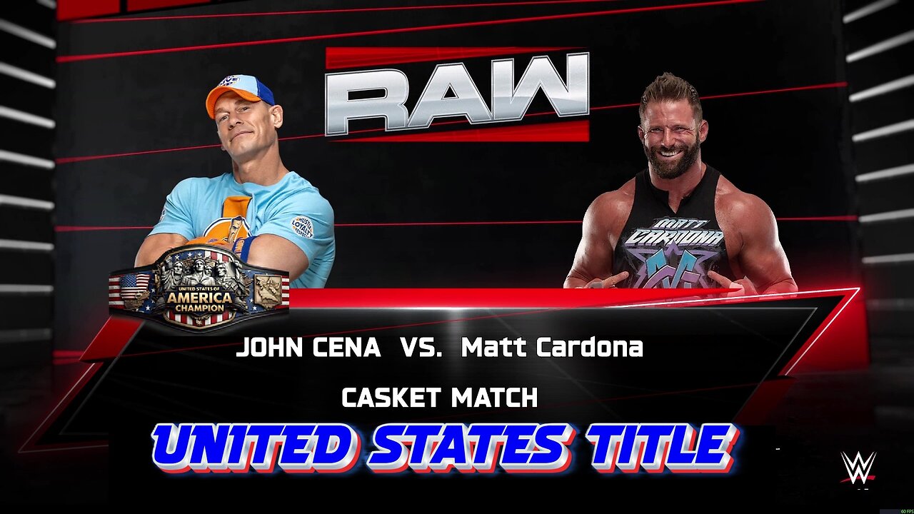 WWE 2k25 CasketMatch John Cena vs Matt Cardona UnitedStatesTitle