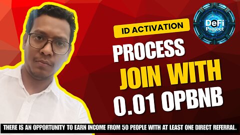 #DefiPro ID activation process | Starting with 0.01 Opbnb