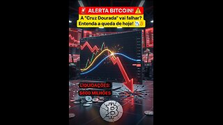 ALERTA BITCOIN! ⚠️ A "Cruz Dourada" vai falhar? Entenda a queda de hoje! 📉₿