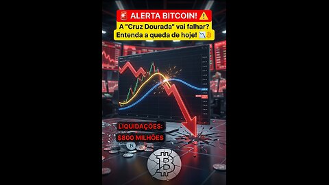 ALERTA BITCOIN! ⚠️ A "Cruz Dourada" vai falhar? Entenda a queda de hoje! 📉₿