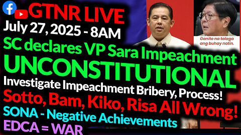 VP Impeachment Unconstitutional - SC | Sotto, Kiko, Risa No Legal Argument | GTNR Ka Mentong Ka Ado