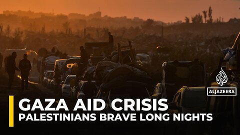 Thousands of Palestinians endure hardship waiting for aid in Gaza_s Netzarim Corridor