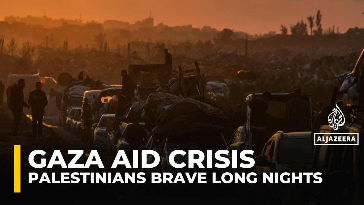 Thousands of Palestinians endure hardship waiting for aid in Gaza_s Netzarim Corridor