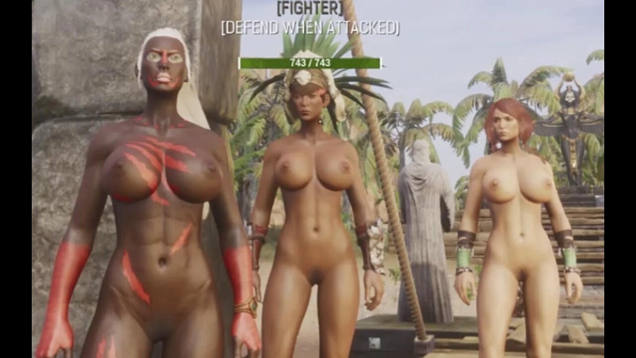 Conan Exiles, Conan Broken, cant harvest eyes of the innocent, Naked, Busty, Boobs, pussy