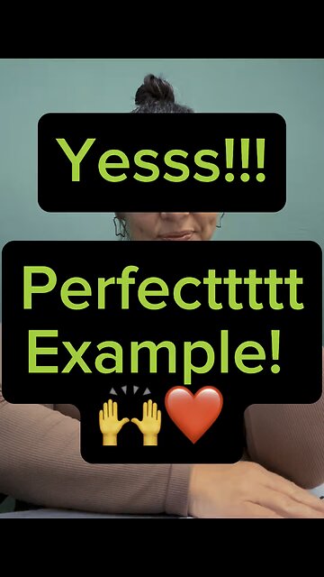 Yes! Perfect Example! 🥰