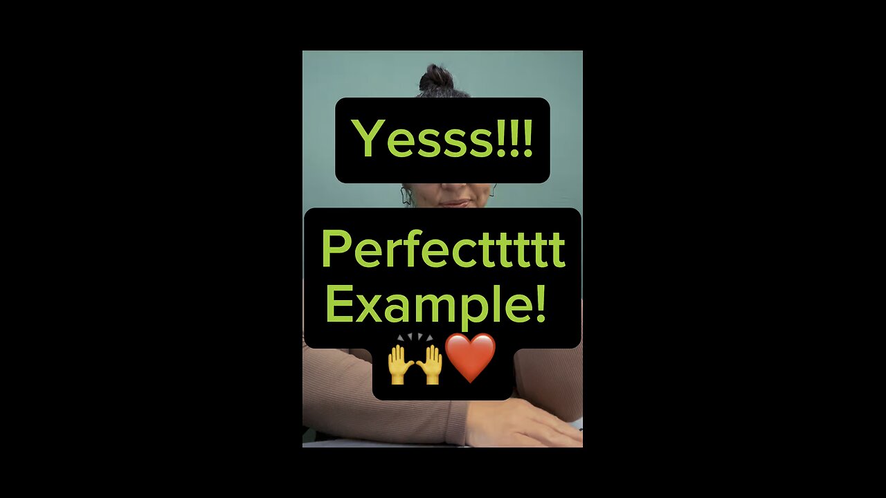 Yes! Perfect Example! 🥰