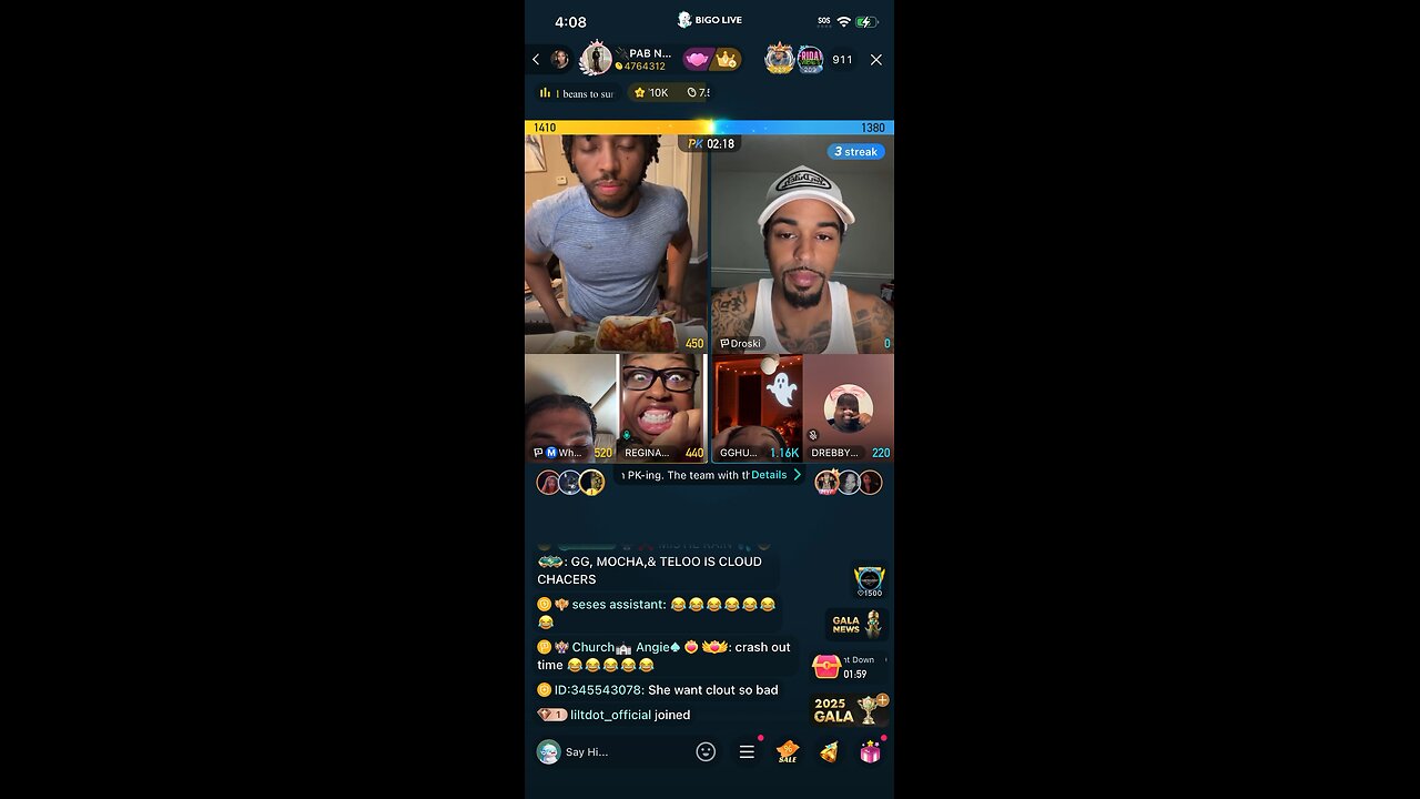 Team PK| the hate been real between Dre, Maj , gg, mocha , liyah and of course Droski 👀 a bigo mess