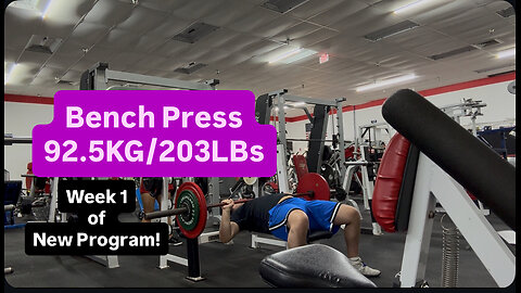 Bench Press 92.5KG/203LBs