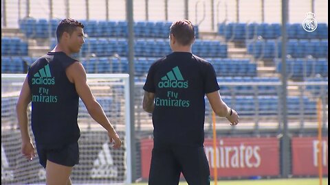 CRISTIANO RONALDO'S first Real Madrid training session of the new season!