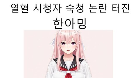 천만원 후원한 시청자 숙청 해버린 한아밍 논란