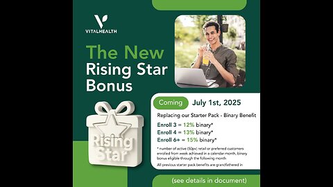 Vital Health Influencer Bonus Helps Spread Wellness to People