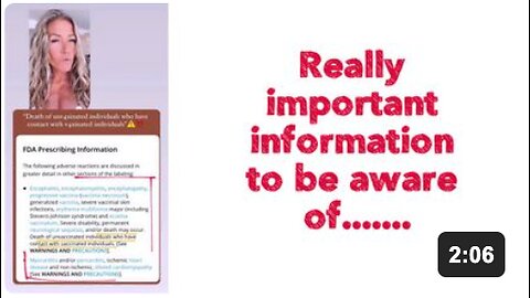 ⚠️ ⛔️Really important information to be aware of.......re the ACAM2000 smallpox vaccine