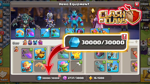 Spending Almost 30,000/30,000 Shiny Ore and 1,500 Glowy Ore in Clash Of Clans