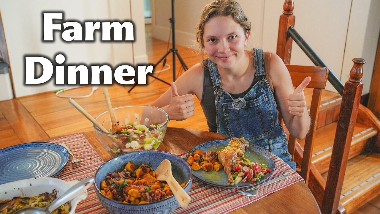 Making a Dinner From Ingredients From The Garden