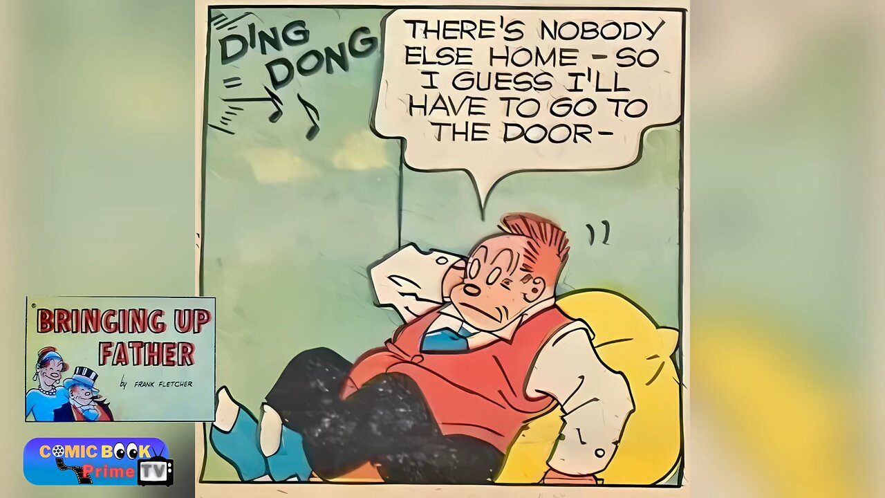 What a pleasant surprise, Bringing up father by George McManus Jiggs and Maggie shorts comics #funny