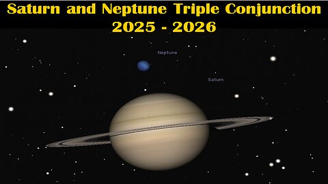 Saturn and Neptune Triple Conjunction 2025-2026 Demostration