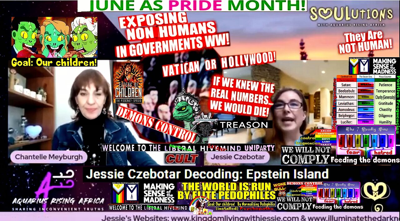 Jessie Czebotar Decoding: Epstein Island - WOKE (Satanic) – Choose/emulate your demon! (compilation)