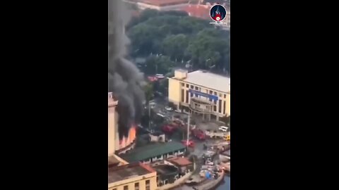 Rioters aka Islamist have burned down the largest library in France.