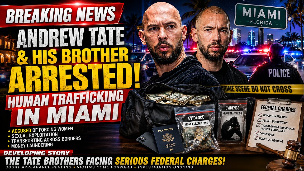 Andrew Tate and his brother being arrested will Trump save him again?
