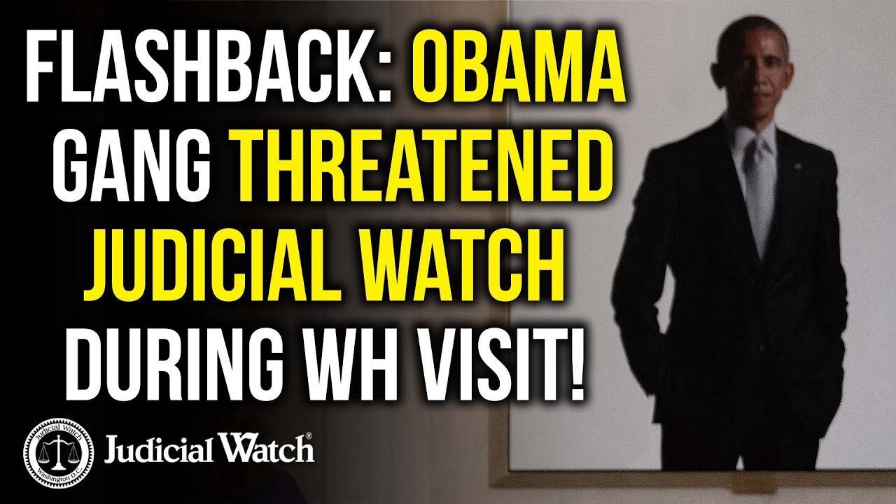 FLASHBACK: Obama Gang Threatened Judicial Watch During WH Visit!