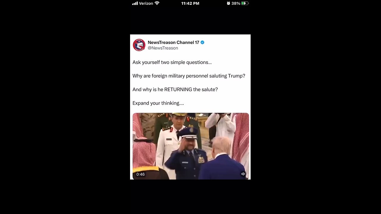 WHY 😎 Is President Trump 🔥RETURNING the salute?