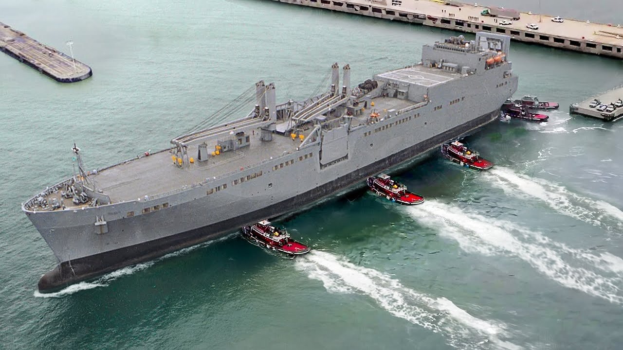 US Unloading Massive Amount of Military Hardware at Port