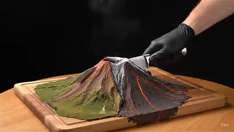 _ASMR_파도화산빙하우주 자르기 Sliced Nature Series aiasmr satisfying aiart relax asmr タイピング