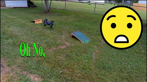 RC Turbo In The Back Yard Jumping Ramps Part 1