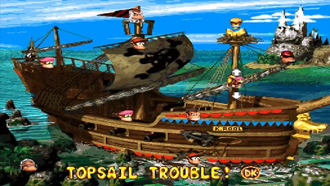 DONKEY KONG COUNTRY 2™ : DIDDY'S KONG QUEST™ / ACT 1. GANGPLANK GALLEON / A1#5. WARP BARREL FINISH
