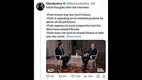 British TV host Russell Brand on Tucker Carlson's interview with Vladimir Putin -