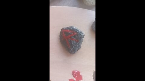 Rune rocks I painted today.