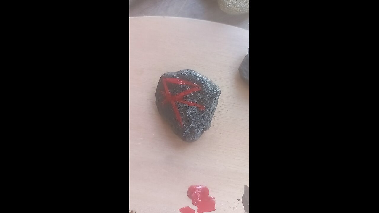 Rune rocks I painted today.