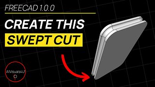 👏 FreeCAD Sweep - FreeCAD Subtractive Pipe - FreeCAD Part Design - FreeCAD Groove | #Shorts
