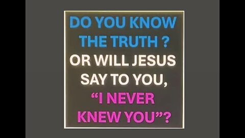 WILL JESUS TELL YOU HE DOES NOT KNOW YOU Matthew 7_23 - NOV 20 2024 (TikTok LIVE)