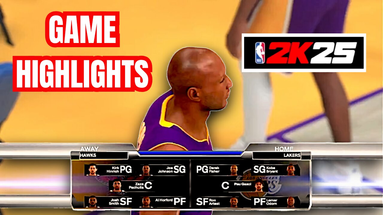 LAKERS vs HAWKS | NBA 2K25 | GAME HIGHLIGHTS