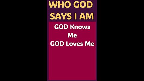 GOD KNOWS ME-GOD LOVES ME #wordofgod #Jesus #peace #God #grace #spirituality #love #forgiveness