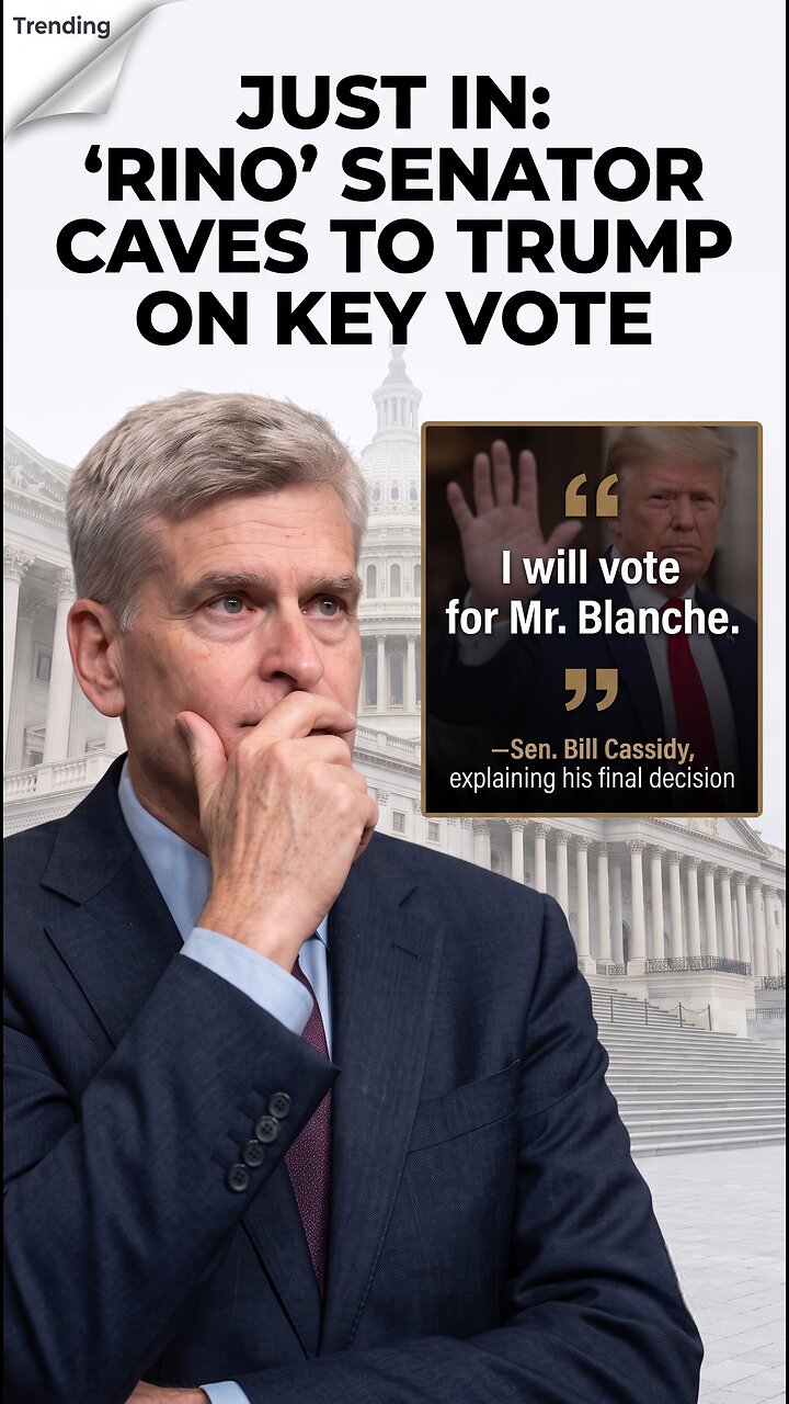 A Critical Pivot: Why Sen. Bill Cassidy Just Backed Todd Blanche for Attorney General thumbnail