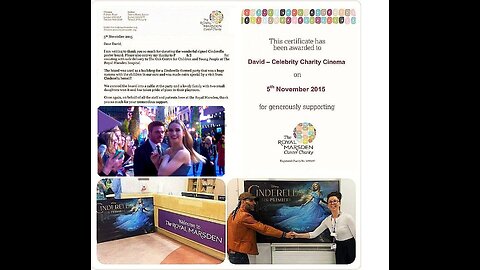 LILY JAMES ⭐ signed Cinderella 💙 premiere board donated to the Royal Marsden Cancer Charity 💛