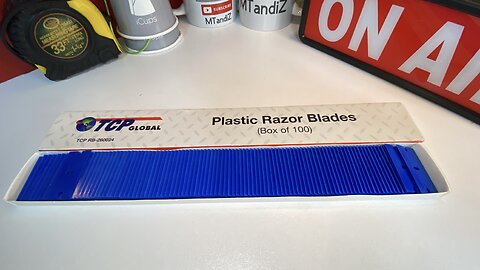 TCP Global 100 Piece Plastic Razor Scraper Blades Extra Sharp Remove Decal Sticker Adhesive Glass