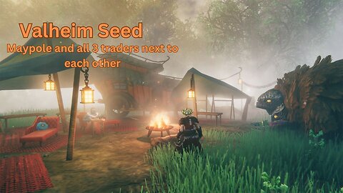 Valheim Seed - Maypole and all 3 traders next to each other - K7GLHj7DdF