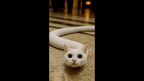 Funny snake cat meow