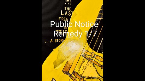 Public Notice- Problem? Reaction* Solution! 1of7