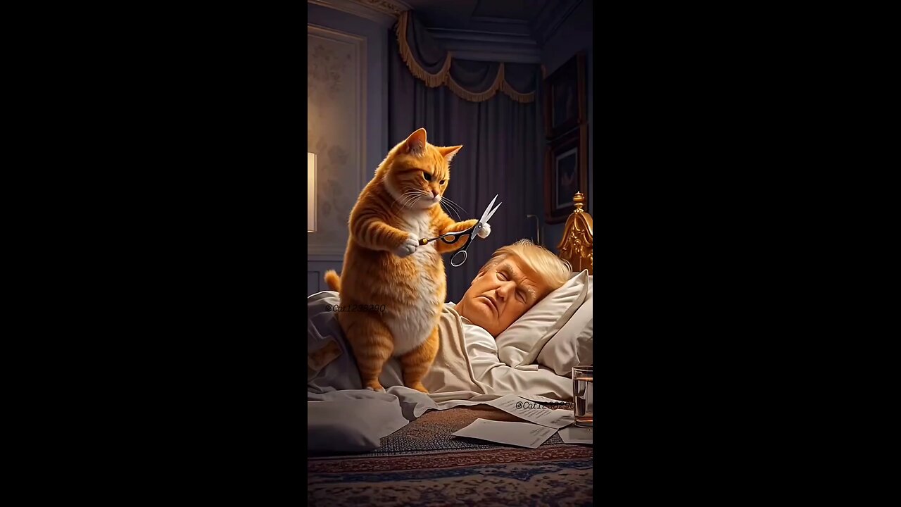 Billa stole Trump's hair... now he's in paw-lice custody! #aiart #ai #aianimat