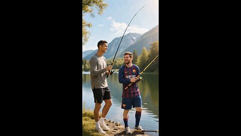 Cristiano Ronaldo and Lionel Messi decided to take a break. #cristinoronaldo #ronaldo #messi