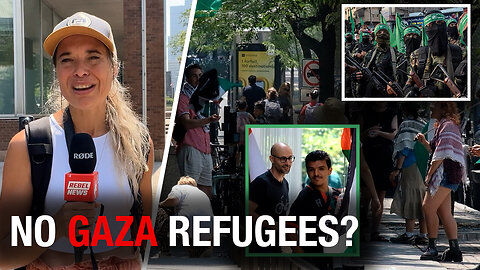 Radical leftists protest calling on Canada to take more Gaza refugees