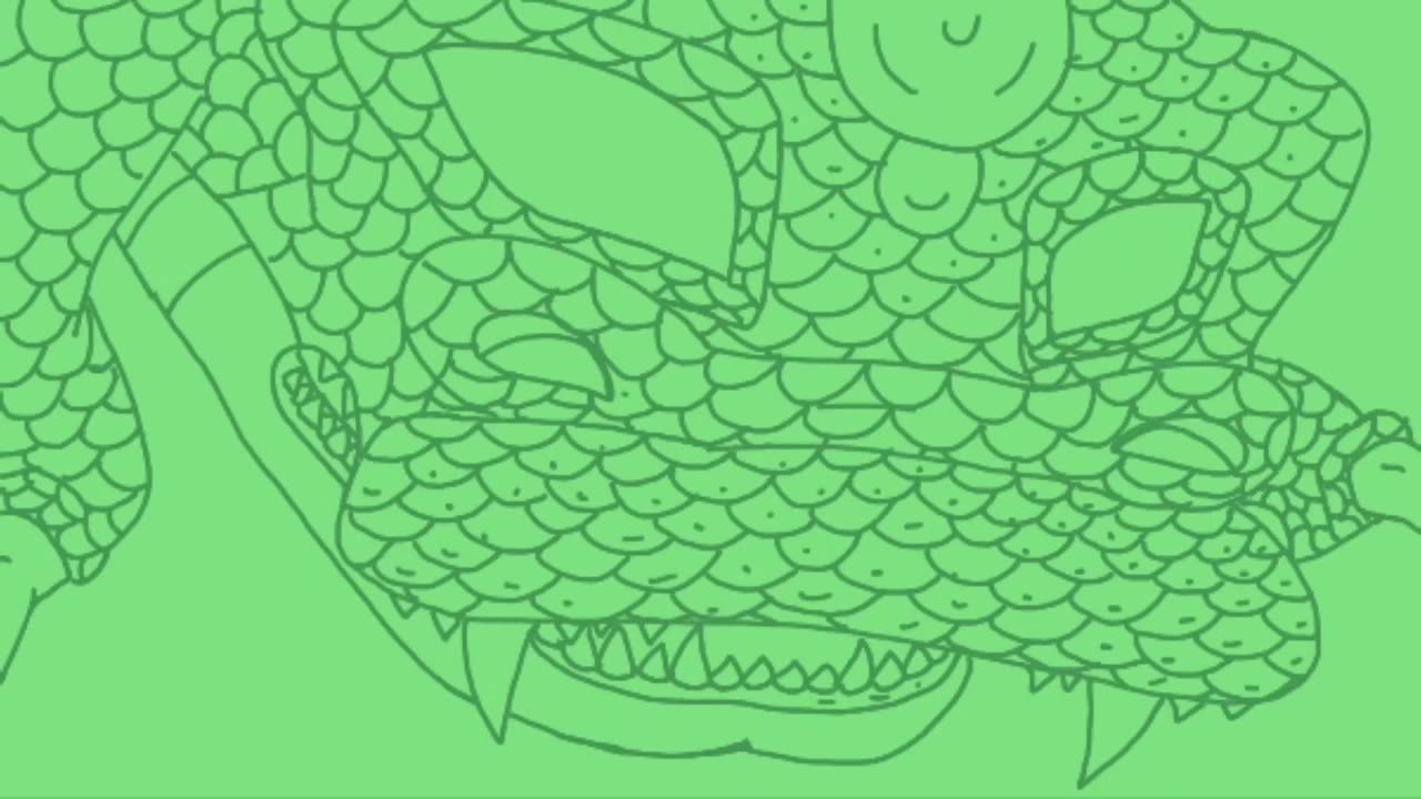 Primary and secondary colors animation Line Art