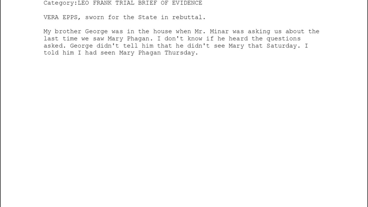 Vera Epps — Sworn In for the State — 188th Witness to Testify