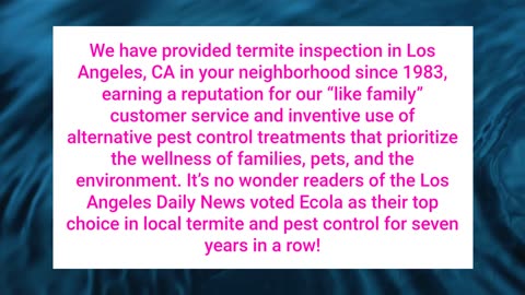 Ecola Termite - Reliable Pest Control in Los Angeles, CA
