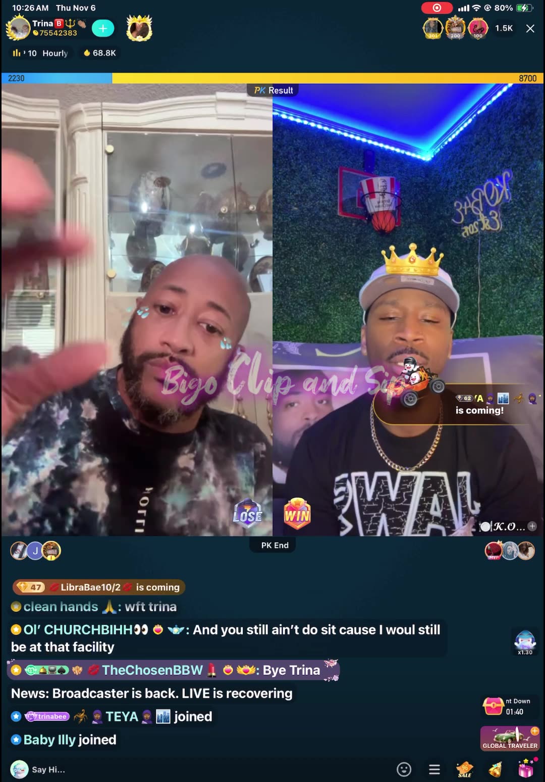 TrinaB lines KOB trying to get him to speak on TomiKay situation 11/6/25 #bigoclipandsip